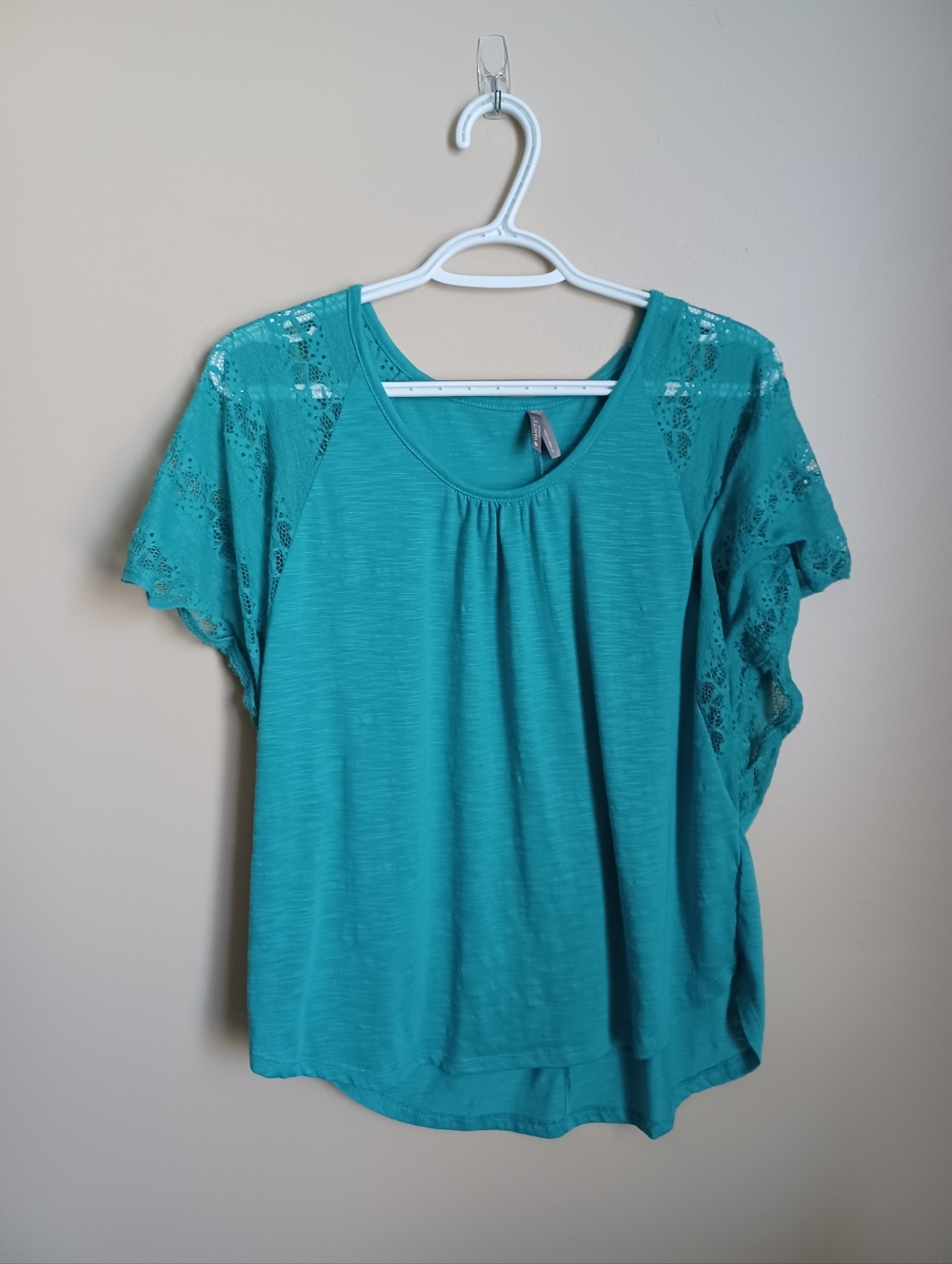 Women's Size‎ Large Blue Vanity Polyester Rayon Shirt Top Fashion